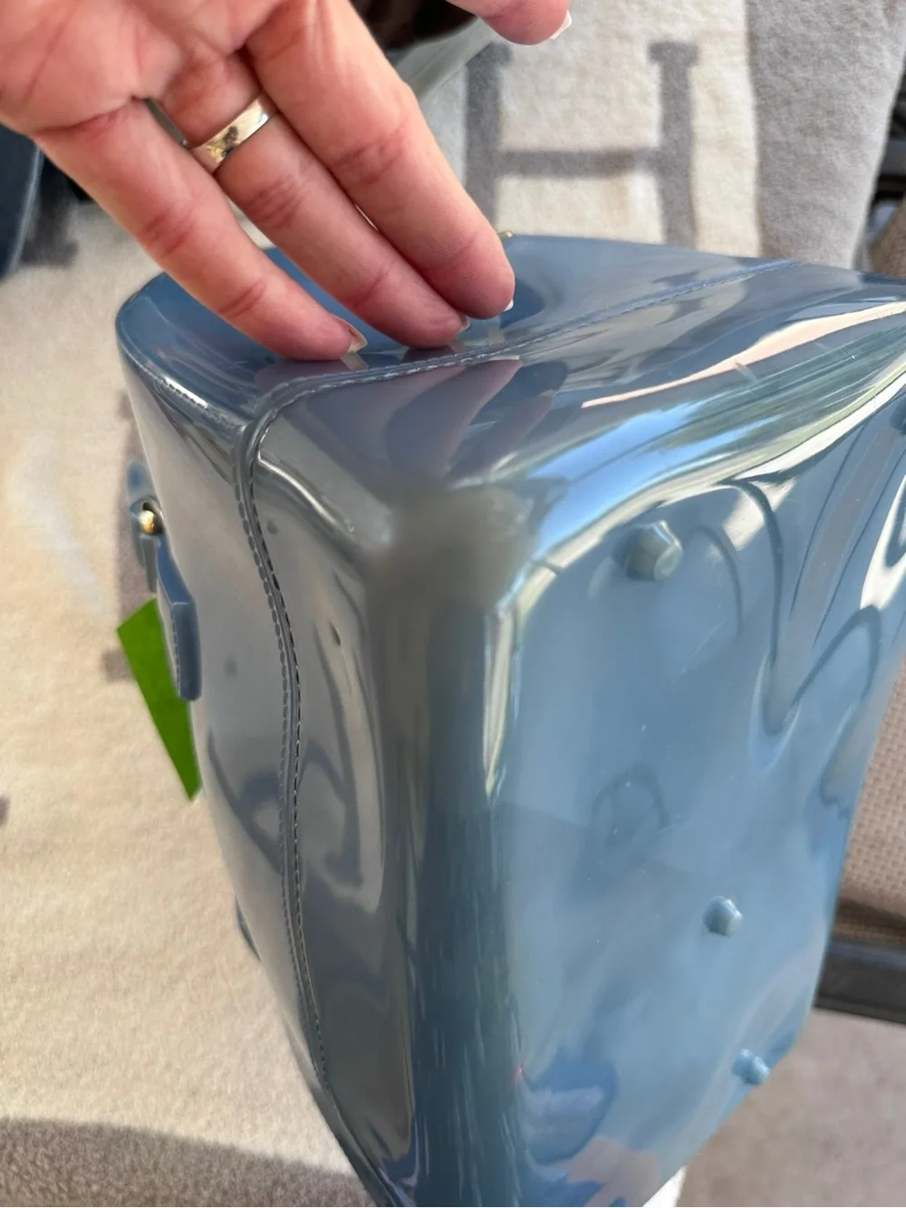 Large size blue furla candy bag